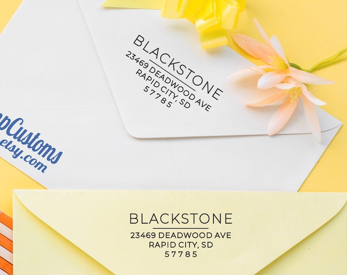 Simple Address Stamp : Custom, Clean, Plain, Modern, Personalized Self inking