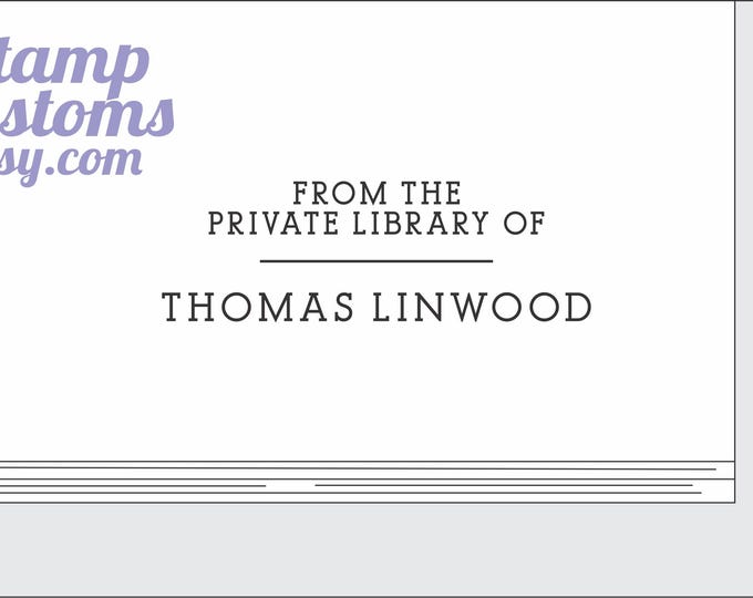 Custom Book Stamp :  Ex Libris, book lover gift