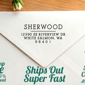 Simple Address Stamp : Custom, Clean, Plain, Modern, Personalized Self inking