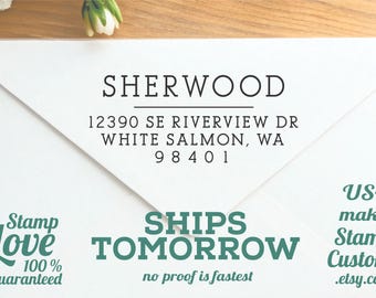 Simple Address Stamp : Custom, Clean, Plain, Modern, Personalized Self inking