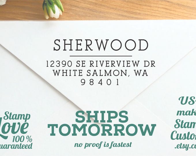 Simple Address Stamp : Custom, Clean, Plain, Modern, Personalized Self inking