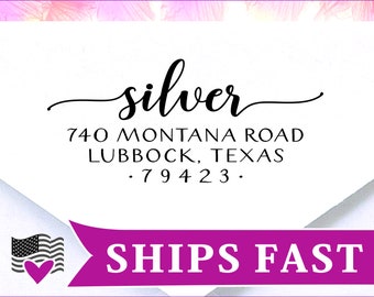 Address Stamp Self inking, Return Address Stamper, Wooden Knob or Self-inking stamp, Address Label Stamp, Envelope Return Address