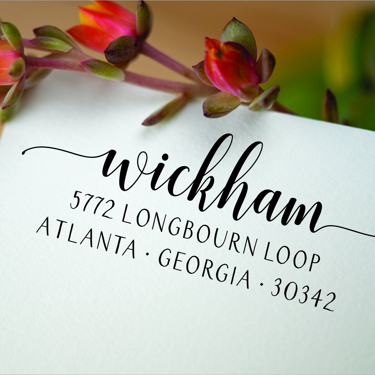 Personalized Return Address Stamp : Modern Minimalist Custom Wedding Calligraphy for Addressing Invitation Suites - Etsy