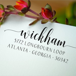 Personalized Address Stamp  - Custom Return Address Stamp - Wedding Calligraphy Address