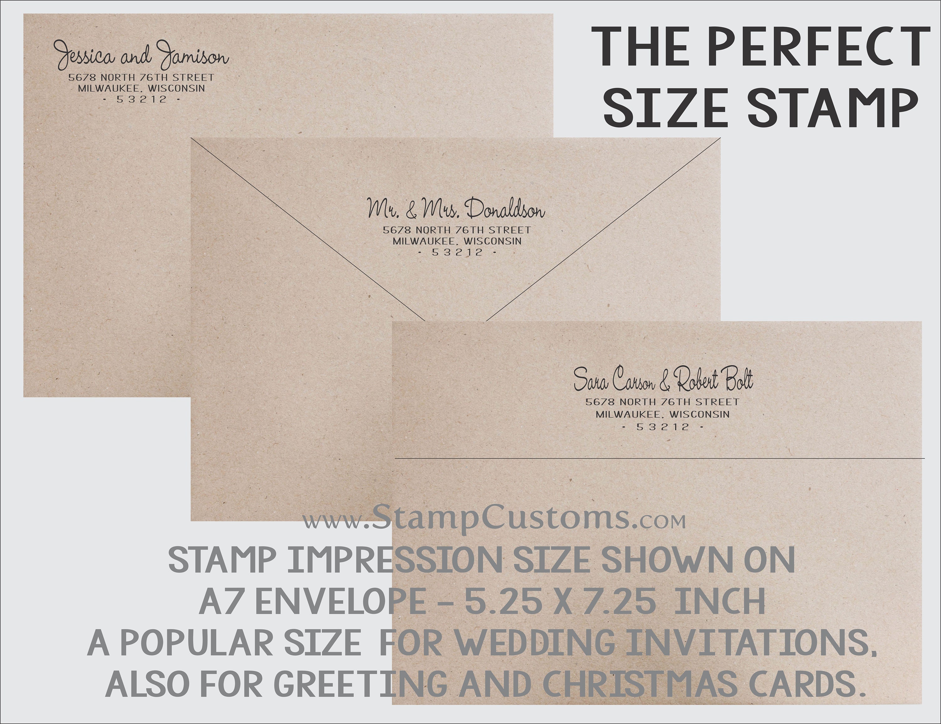 Couples Custom Return Address Stamp, Newly Wed Stamp, First Name Stamp –  Stamp Out