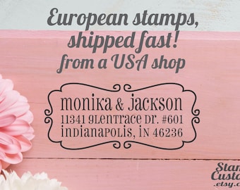 Custom Address Stamp : Personalized Self inking border