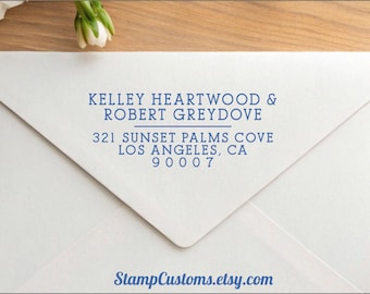 Address Stamp : Custom European Design, simple, clean, modern minimalist