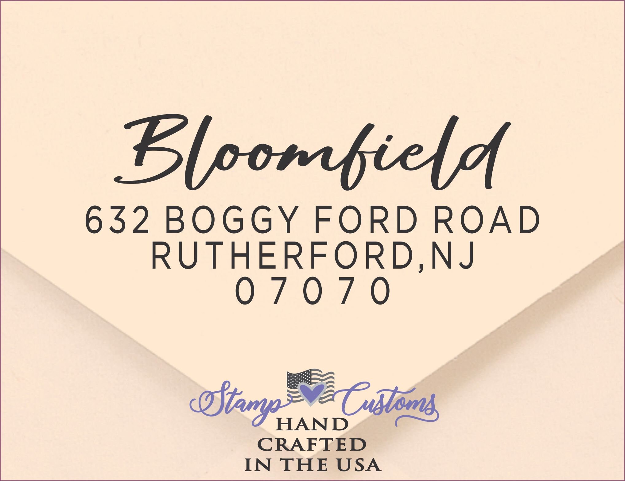 Return Address Stamp Self Inking Modern Addressing Label Stamper, Script Signature