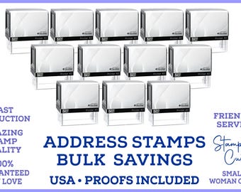 BULK LOTS Self-inking Home Address Stamps: Realtor Real Estate Closing Gift Basket
