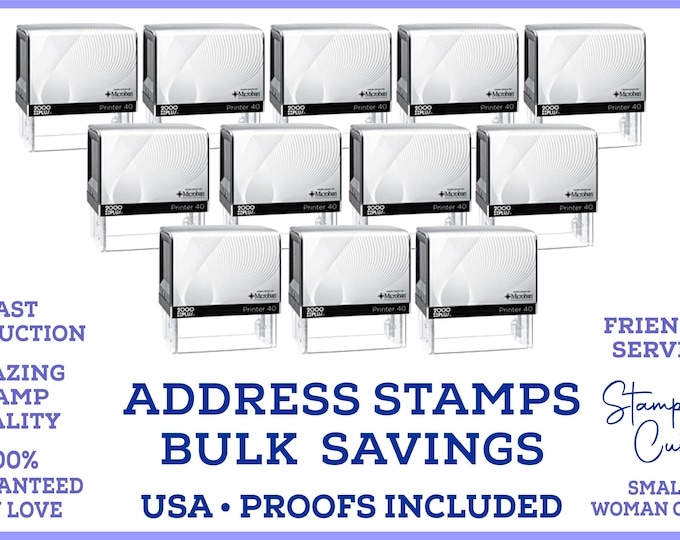 BULK LOTS Self-inking Home Address Stamps: Realtor Real Estate Closing Gift Basket