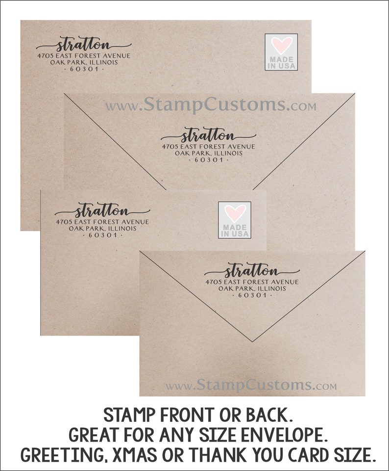Address Stamp Custom Rubber Stamp Self inking Return Address Stamp Envelope Label Stamper Wedding Invitation Addressing Stamp 4574 image 2