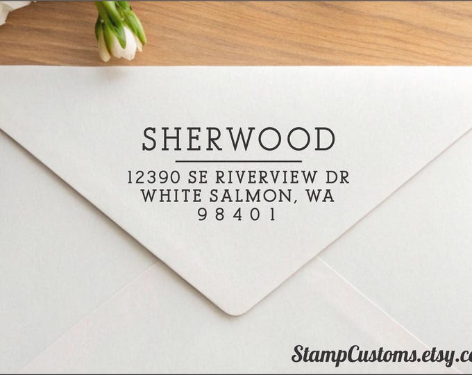 Simple Address Stamp : Custom, Clean, Plain, Modern, Personalized Self inking