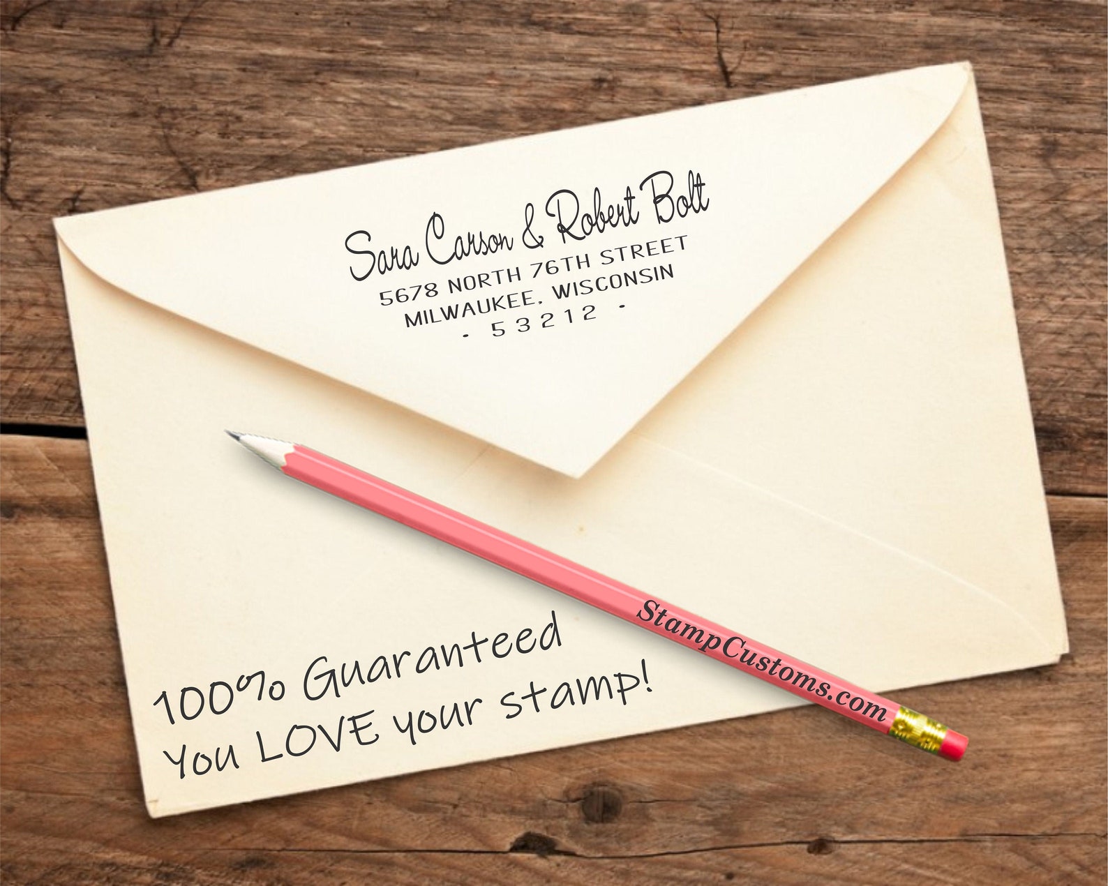 Couple Address Stamp With Different Last Name Self Inking Etsy