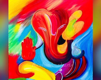 ganesha painting etsy