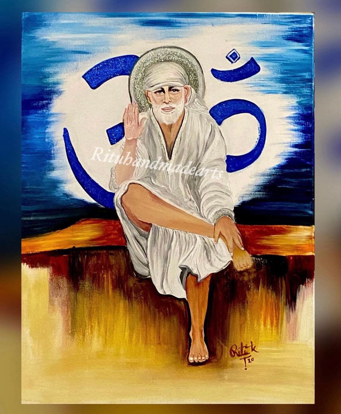 Buy Sai Baba Painting Online in India - Etsy