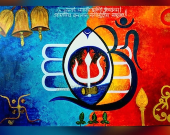 Shiva shakti modern contemporary abstract traditional painting collections Art Decor Indian paintings