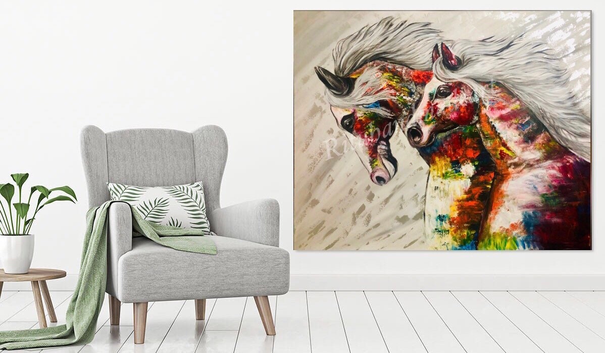 自由の力 馬の抽象画 - Etsy 日本