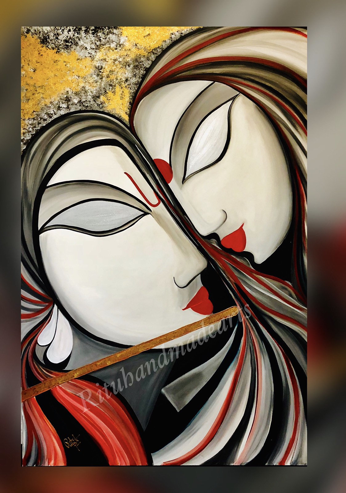 Painting radha krishna images discount