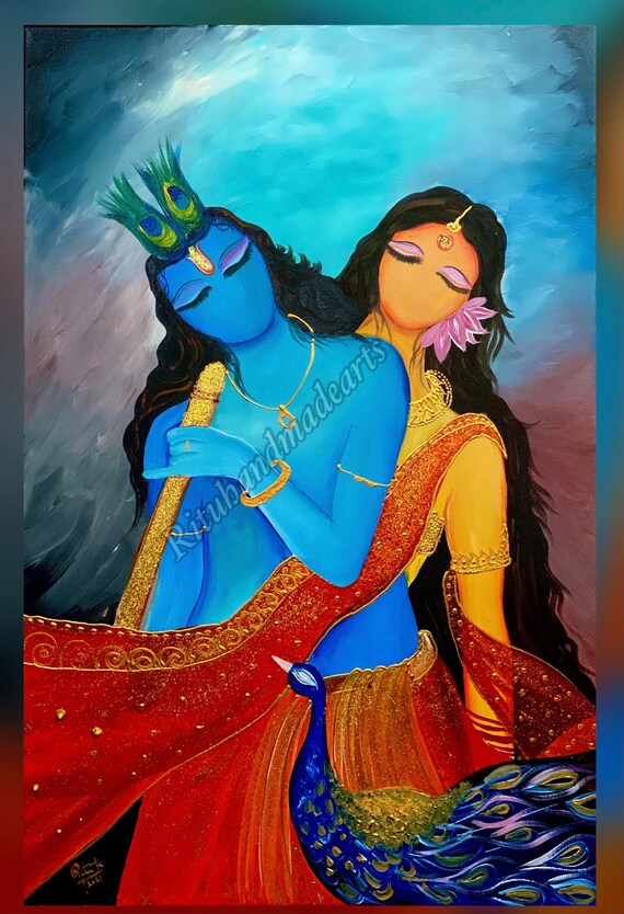 Buy Eternal Love If Radha Krishna Modern Contemporary Abstract Online in India - Etsy Buy Eternal Love If Radha Krishna Modern Contemporary Abstract Online in India - Etsy