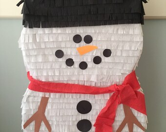 Snowman Piñata 20 inches tall - hand made and ready to ship!!