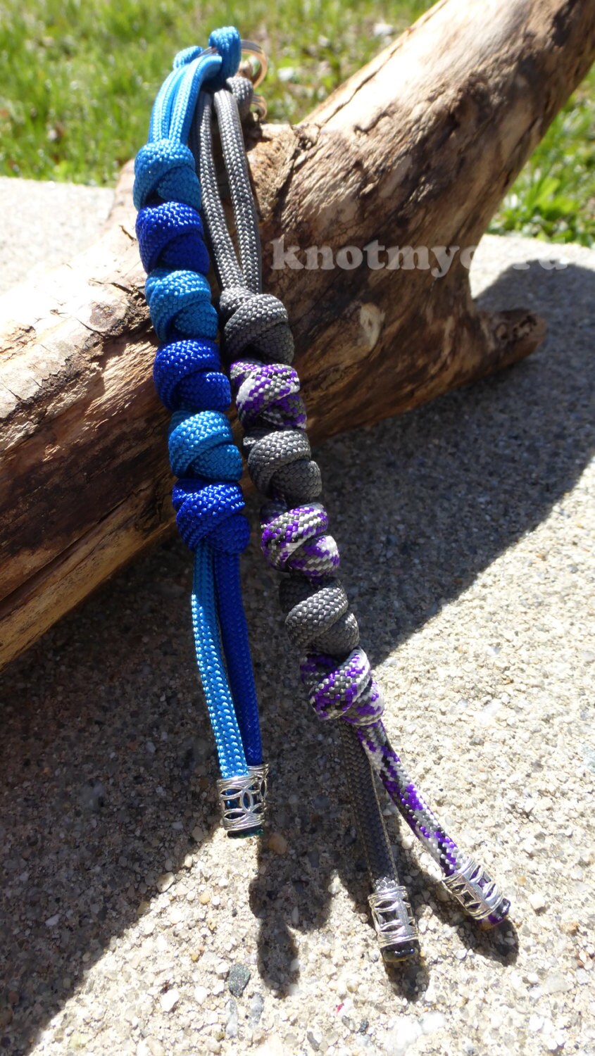 Paracord Knife Lanyard with Metal Cord Sleeve Various Colors Etsy