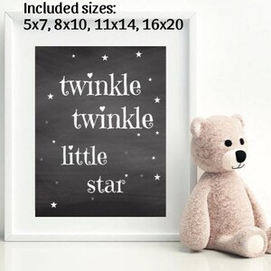 Twinkle Twinkle Little Star Printable, Kids Room Decor, Modern Nursery ...