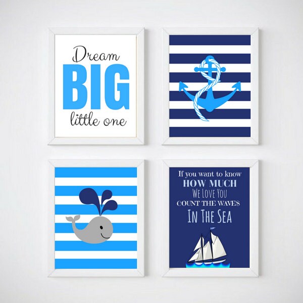 Baby Boy Nursery Baby Boy Wall Decor Baby Boy Gift Ideas Etsy