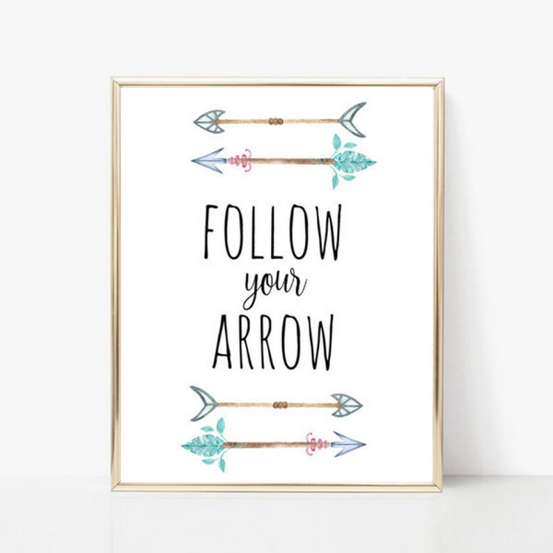 Follow Your Arrow Printable Wall Decor Tribal Print Tribal | Etsy
