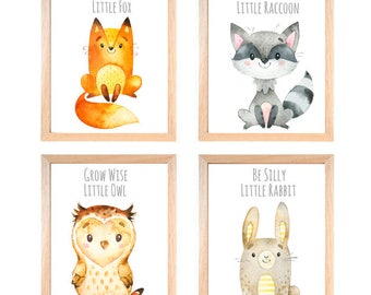 Woodland Nursery, Woodland Animals, Woodland Forest Animals, Woodland Nursery Decor, Woodland Creatures, Nursery Wall Art, Nursery Prints