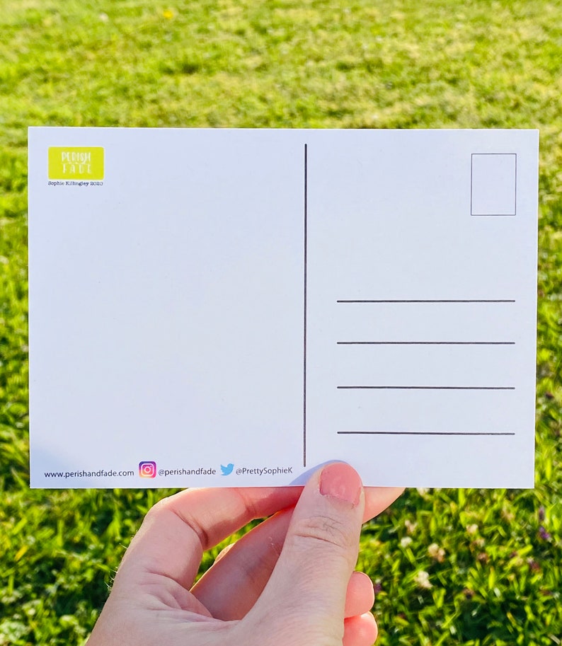 brush-lettered for all occasions friendly illustrated hand-lettered Postcards encouraging colourful funny