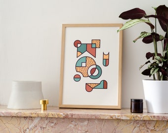 A3 poster in minimalist and geometric style for wall decoration 006