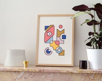 A3 poster in minimalist and geometric style for wall decoration 002