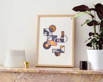 A3 poster in minimalist and geometric style for wall decoration 003