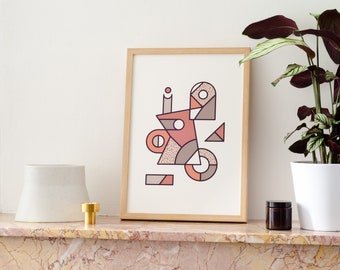 A3 poster in minimalist and geometric style for wall decoration 005