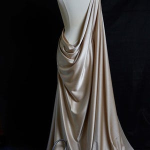 Gratacós Double Ply Satin Crepe in Taupe