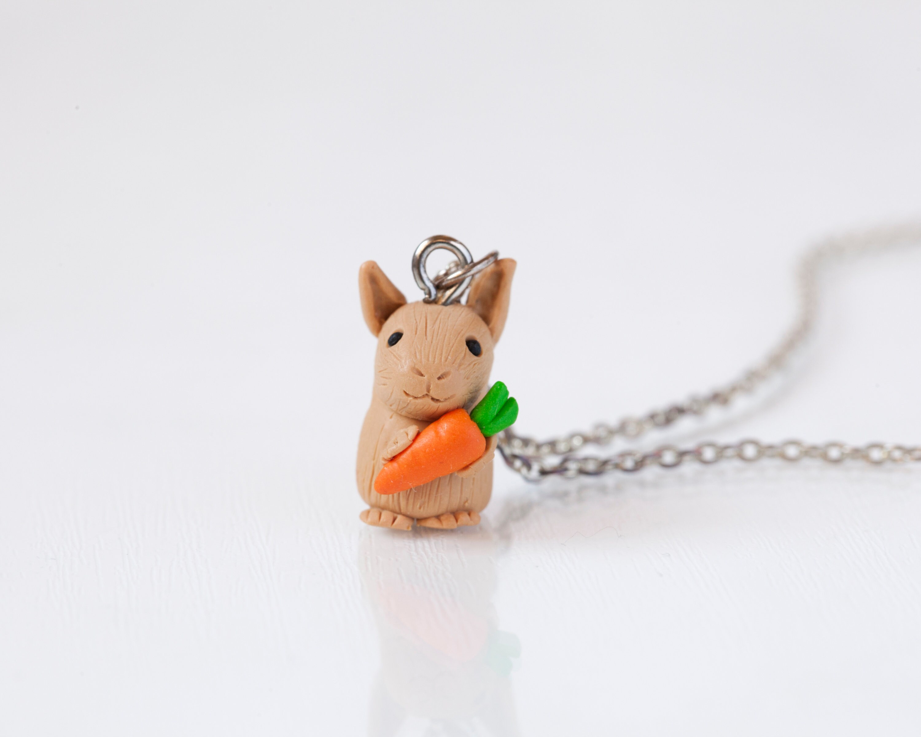 Rabbit Lover Gifts. Bunny Necklace. Rabbit Jewelry. Miniature Etsy UK
