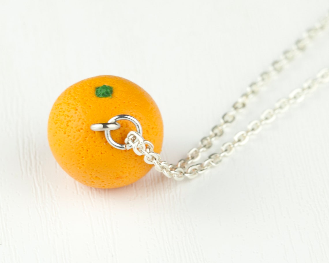 Orange Necklace. Fruit Accessory Food Jewellery Vegetarian Etsy