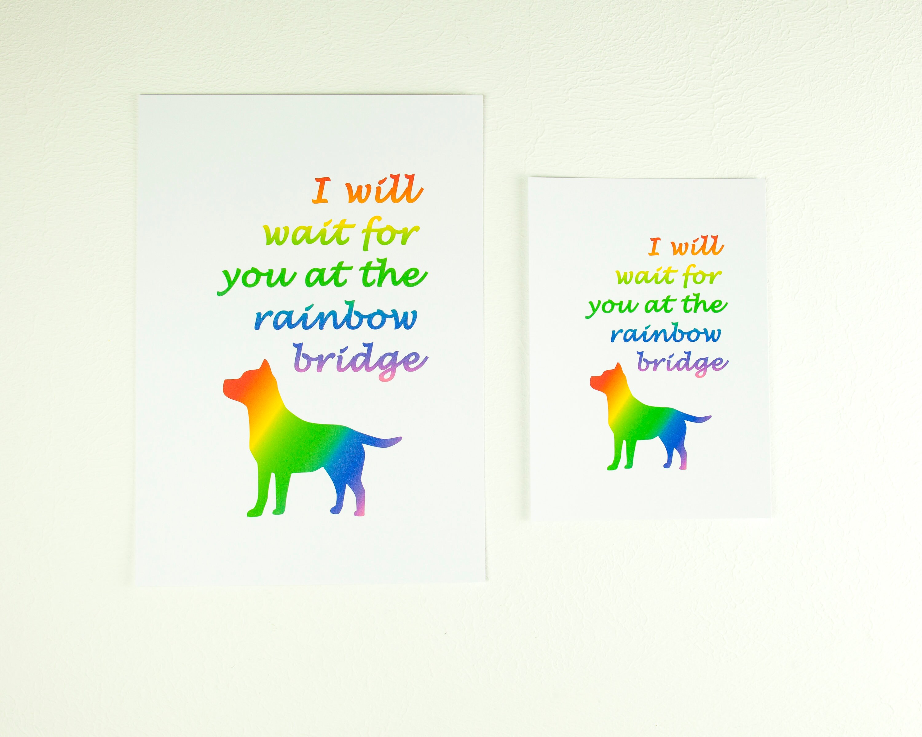 Dog Rainbow Bridge Print. Pet Memorial. Sympathy Art Work. Pet | Etsy