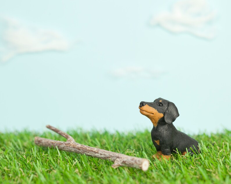 Sausage Dog Ornament Dachshund Figurine Miniature Sausage Etsy UK