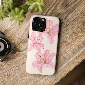 Étui de téléphone fleur de lys d'été, Étui de téléphone robuste, Design tendance d'été, Cadeaux pour elle, Étui de téléphone populaire et tendance, Étui de téléphone d'été