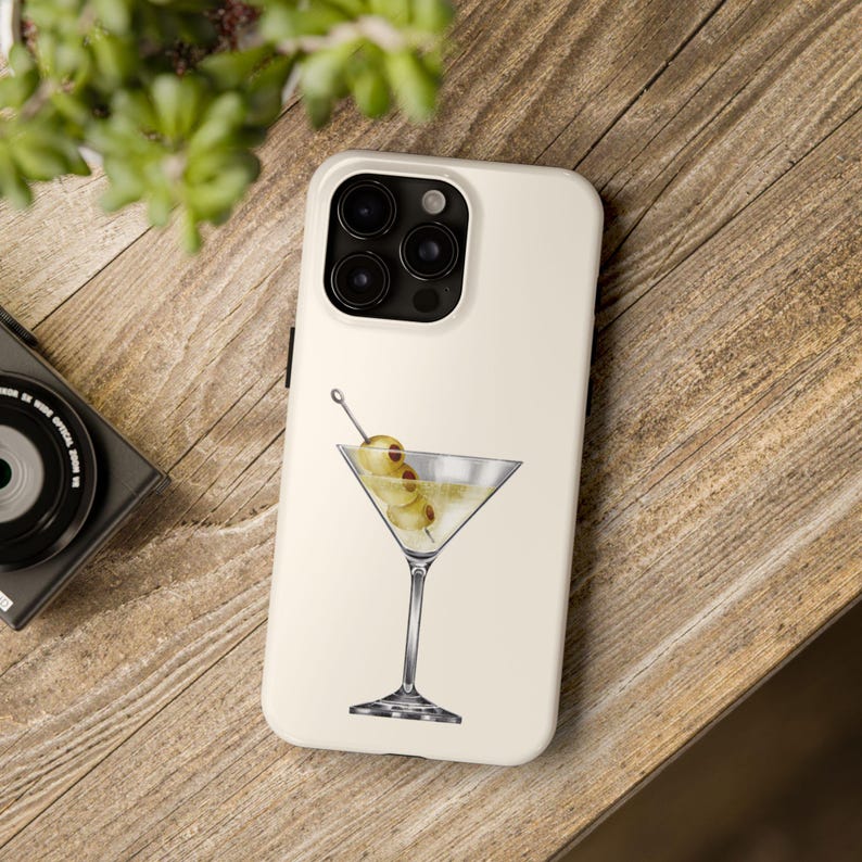 Custodia per telefono Martini, custodia per telefono alla moda, design vintage, custodia per telefono popolare e carina, custodia per telefono per iPhone e Samsung Galaxy immagine 1