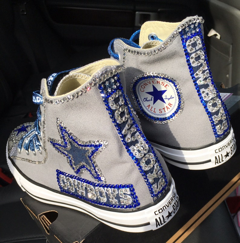Dallas cowboys shoes crystalized Custom converse any team Dallas cowboys shoes crystalized Custom converse any team