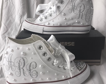 bling wedge converse