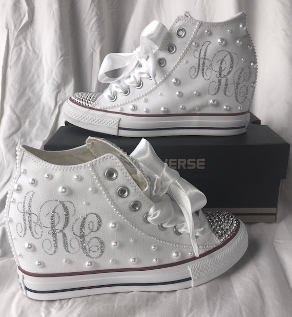 customized white converse