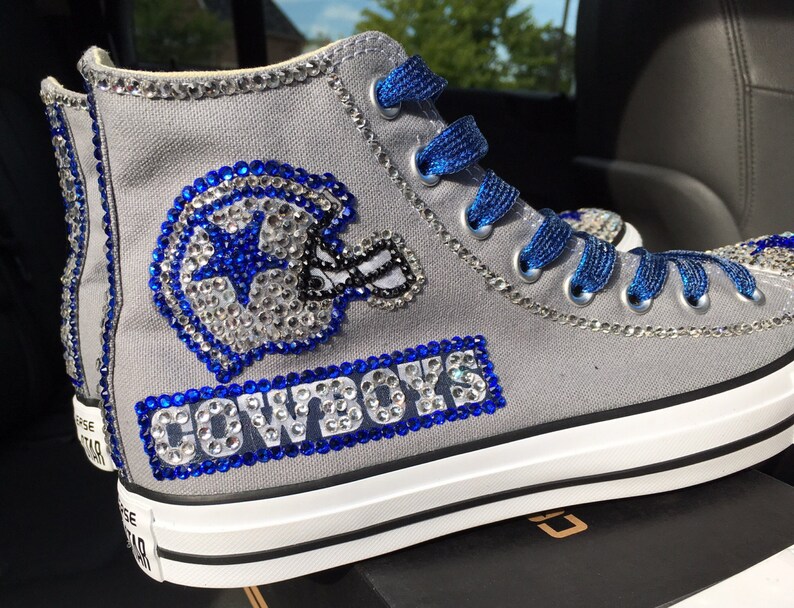 Dallas cowboys shoes crystalized Custom converse any team Dallas cowboys shoes crystalized Custom converse any team