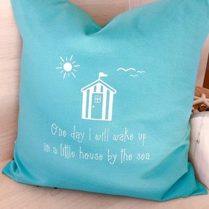 Beachy pillow cover Beach house pillow cover Turquoise pillow cover Coastal decor Coastal pillow
