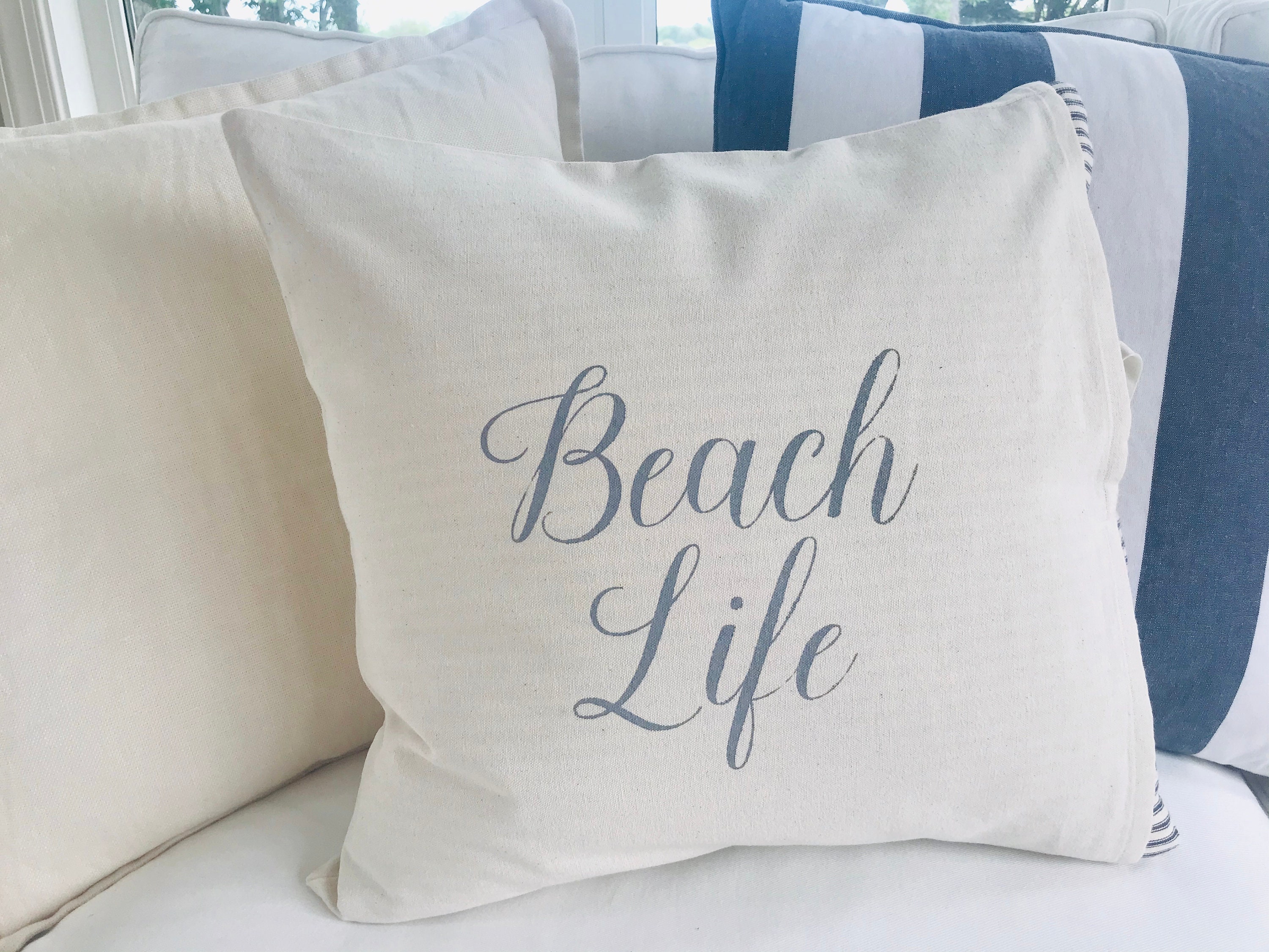 Decorative pillow Coastal pillow cover Beachy pillow Beach Etsy