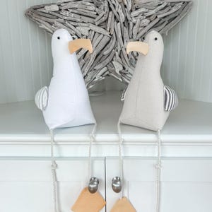 Seagull Fabric seagull Coastal decor Stuffed seagull Shelf sitter seagull Nautical decor
