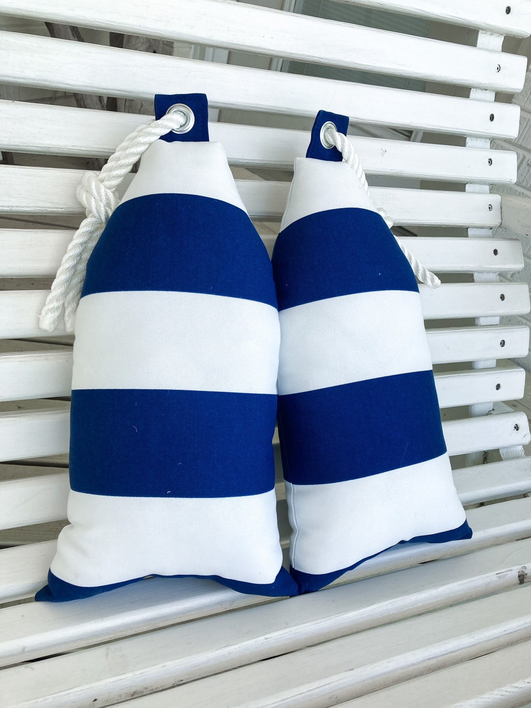 Outdoor Nautical Pillow Outdoor Buoy Pillow Coastal Pillow Etsy
