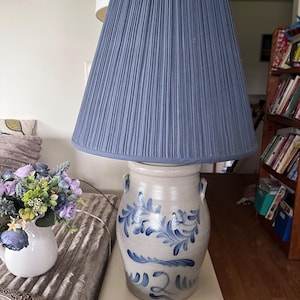Vintage 1997 Rowe Works Pottery Salt Glazed Stoneware Lamp